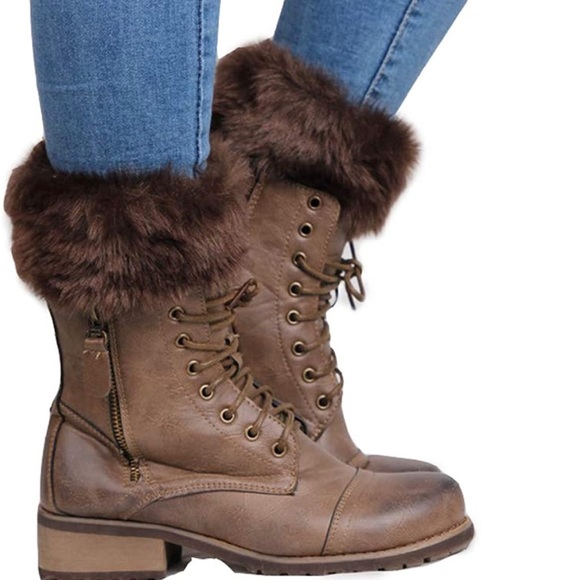 Leg Warmers Short Crochet Knitted Boot Socks Stretchy Boot Toppers Cuff - Picture 4 of 6